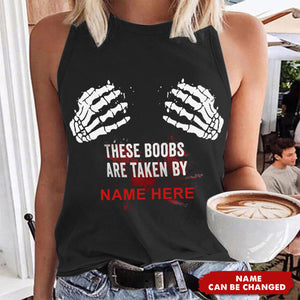 These Boobs Are Taken By Custom Name Tank Top