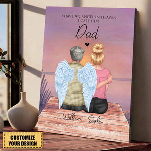 In Memory of Dad Personalized Fathers Day Personalized Canvas