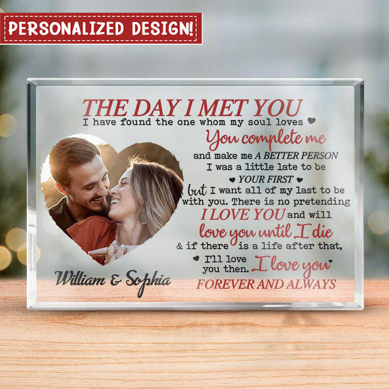 Custom Photo You Complete Me And Make Me A Better Person - Couple Personalized Plaque