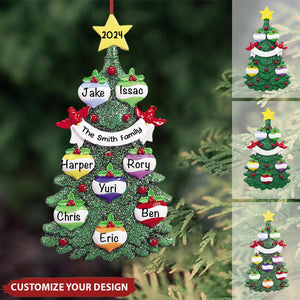 Personalized Customized Family Christmas Tree Ornament