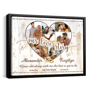 Personalized Our Love Story Canvas Print, Anniversary Gift For Couple