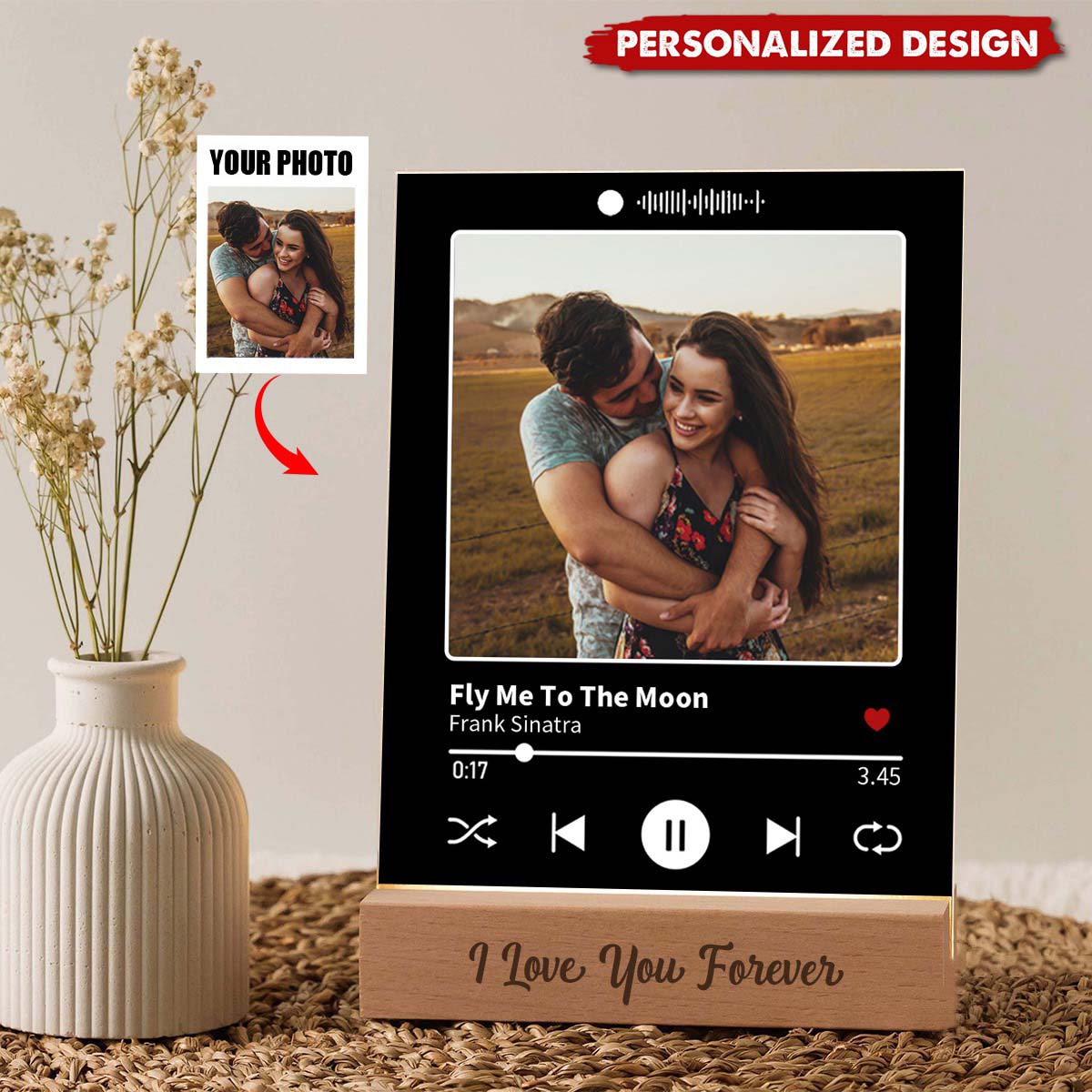 Couple Favorite Song Photo Personalized Acrylic Plaque