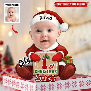 Santa Christmas Family Faces - Personalized Custom Ornament