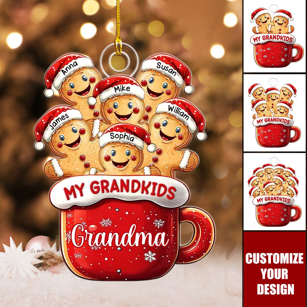 Personalized Ginger Bread Christmas Ornament