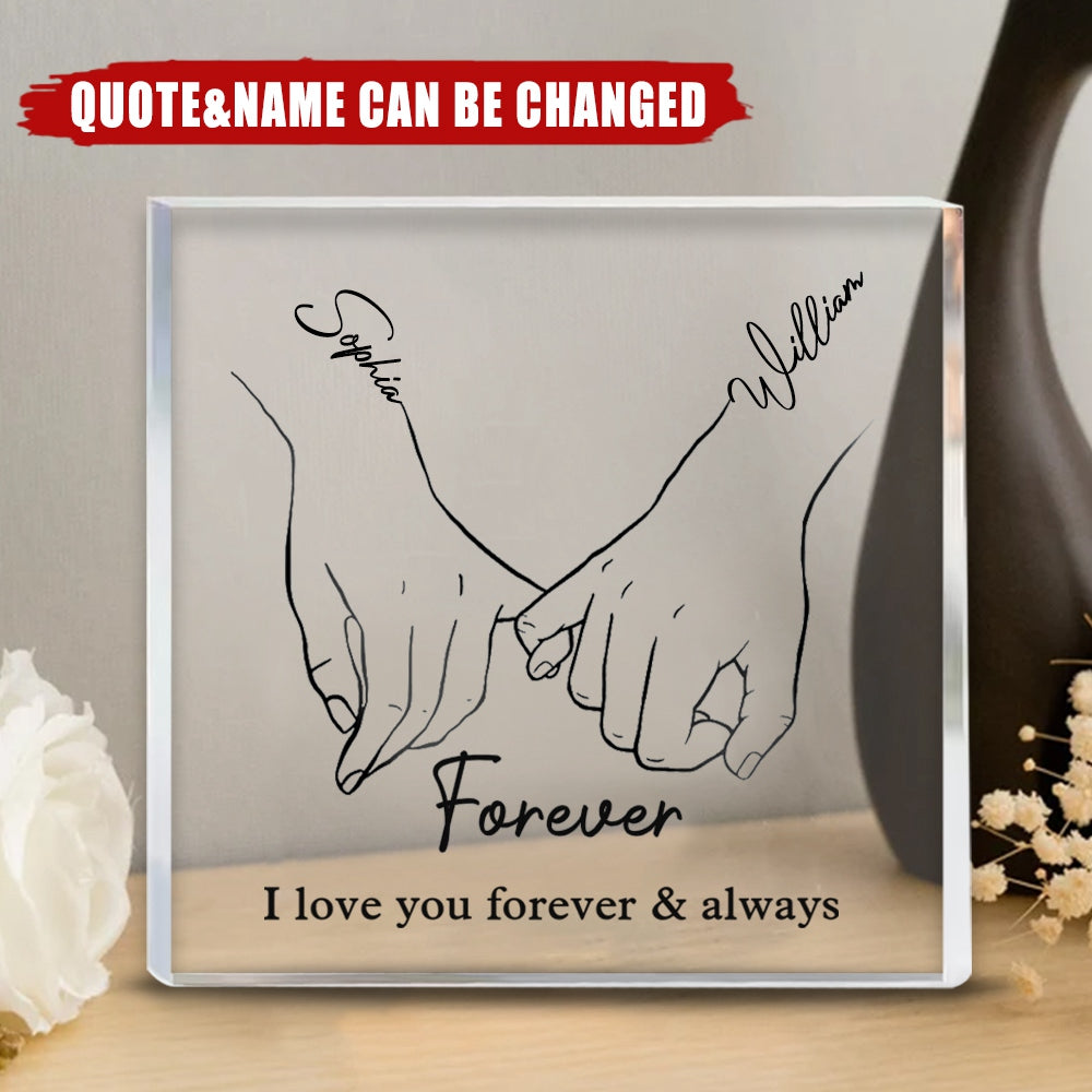 I Love You Forever & Always - Couple Personalized Custom Plaque