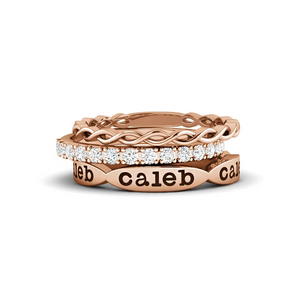 Personalized Grandma Mom  Stacking Name Ring