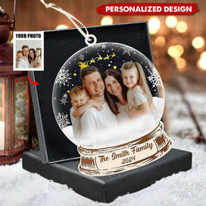 Personalized Custom Photo Family 2024 Christmas Ornament