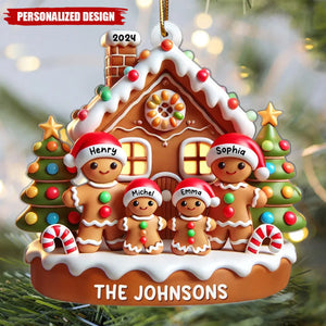 Sweet Cookie Man Family 3D Effect-Personalized Acrylic Ornament