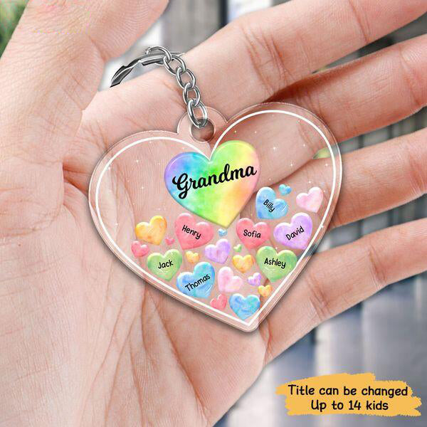 Heart Shaped Custom Key Chains, Acrylic Key Chains