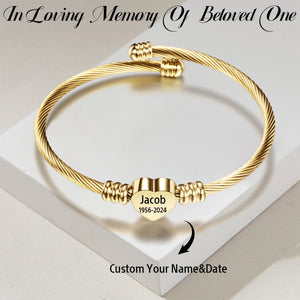 Personalized Name&Date Memorial Bracelet