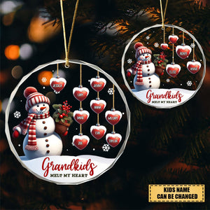 Grandkids Melt My Heart – Personalized Christmas Ornaments