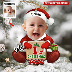 Santa Christmas Family Faces - Personalized Custom Ornament