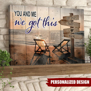 God Blessed The Broken Road – Gifts For Couple Personalized Poster