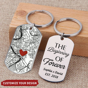 Where It All Began - Couple Personalized Custom Aluminum Keychain