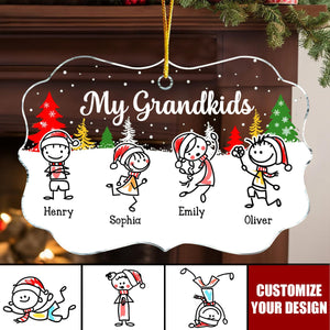 Personalized Gift For Grandma My Grandkids Christmas Ornament