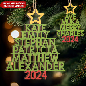 Family Name Personalized Ornament Christmas Gift For Family Members