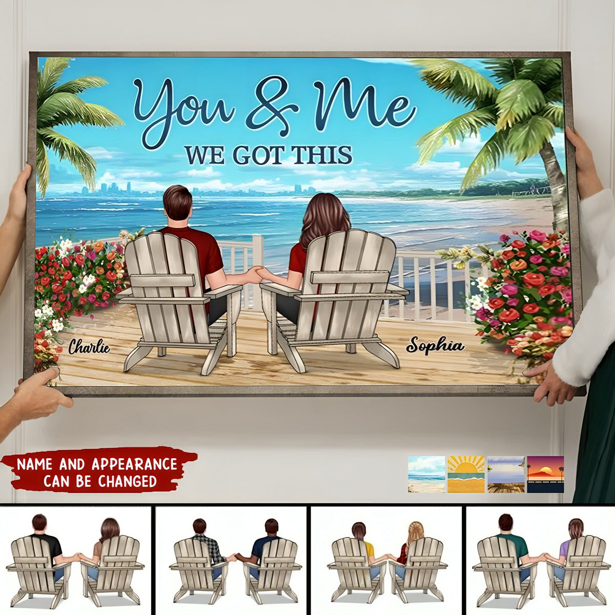 Back View Couple - You & Me We Got This Personalized Canvas