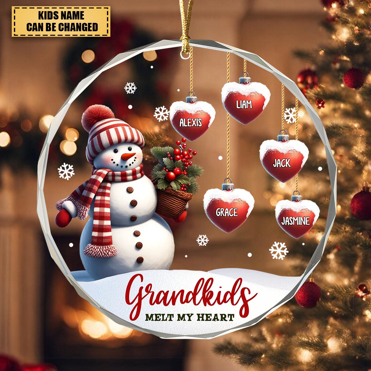 Grandkids Melt My Heart – Personalized Christmas Ornaments