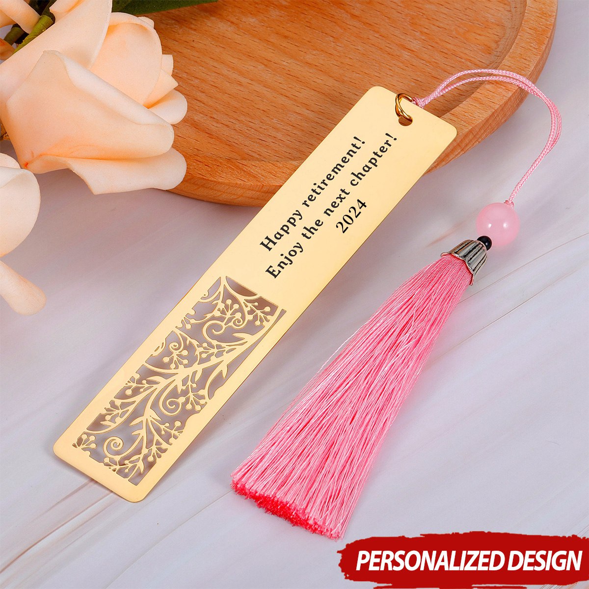 Happy Retirement Enjoy The Next Chapter-Personalized Metal Bookmark