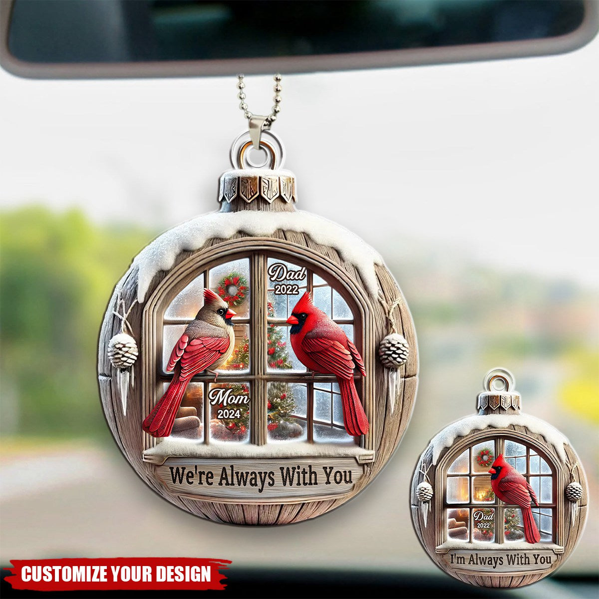 Personalized Memorial Cardinal I'm Always With You Ornament