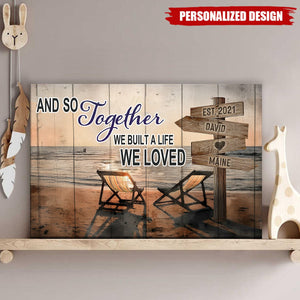 God Blessed The Broken Road – Gifts For Couple Personalized Poster