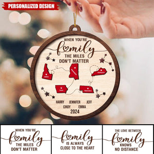 Heartwarming 2-Layered Wooden Personalized Family Christmas Ornament