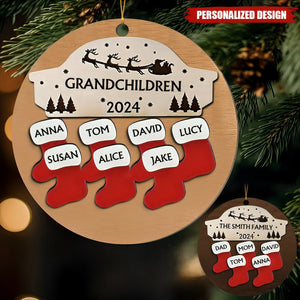 Family/Grandchildren Stockings Personalized Christmas Ornament