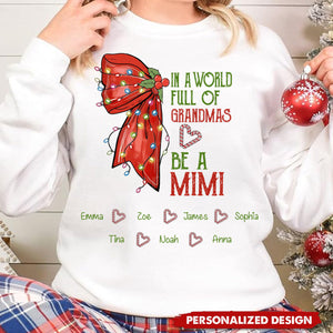 Personalized Nickname Grandma, GIGI, Mom With Kids Sweatshirt