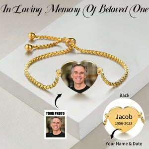 Personalized Photo Name&Date Memorial Bracelet