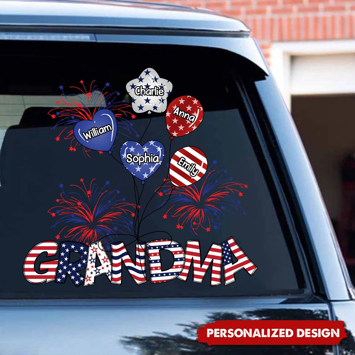 Personalized 4th Of July Mom Grandma Personalized Sticker Decal