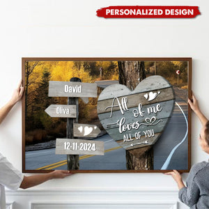 All Of Me Loves All Of You-Personalized Custom Canvas Wall Art-Gifts For Couples