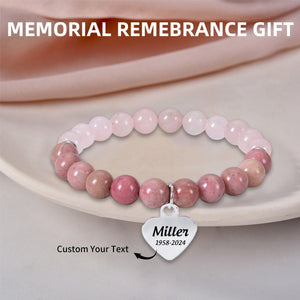 Personalized Custom Name&Date Gemstone Memorial Bracelet