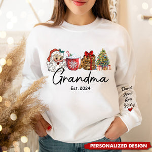 Grandma Est With Kids Personalized Christmas Sweatshirt