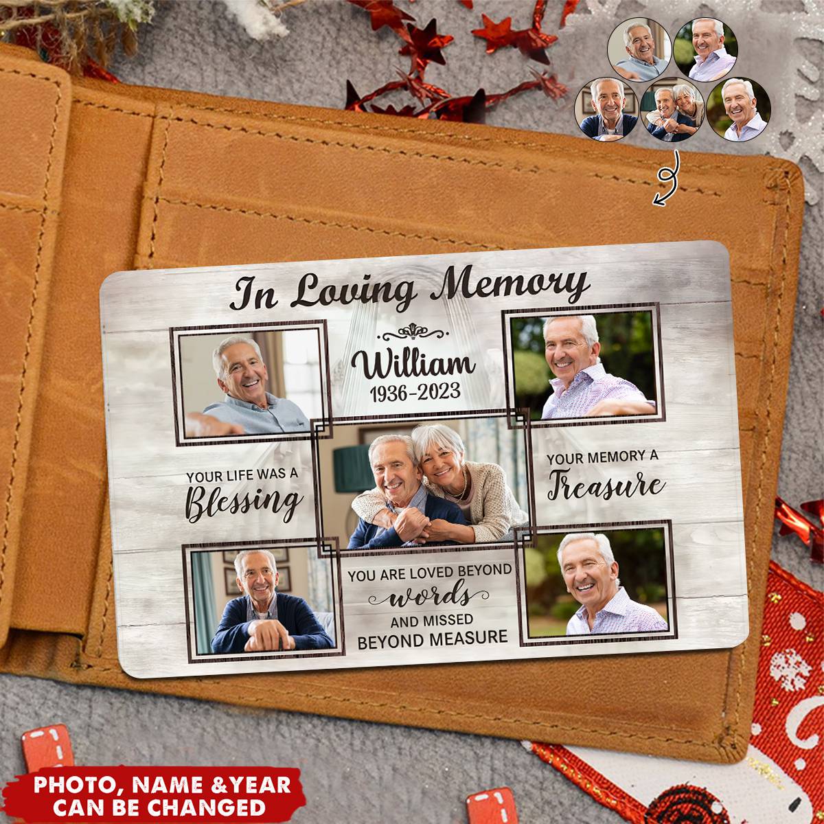 In Loving Memory Your Life Was A Blessing - Personalized Metal Wallet Card