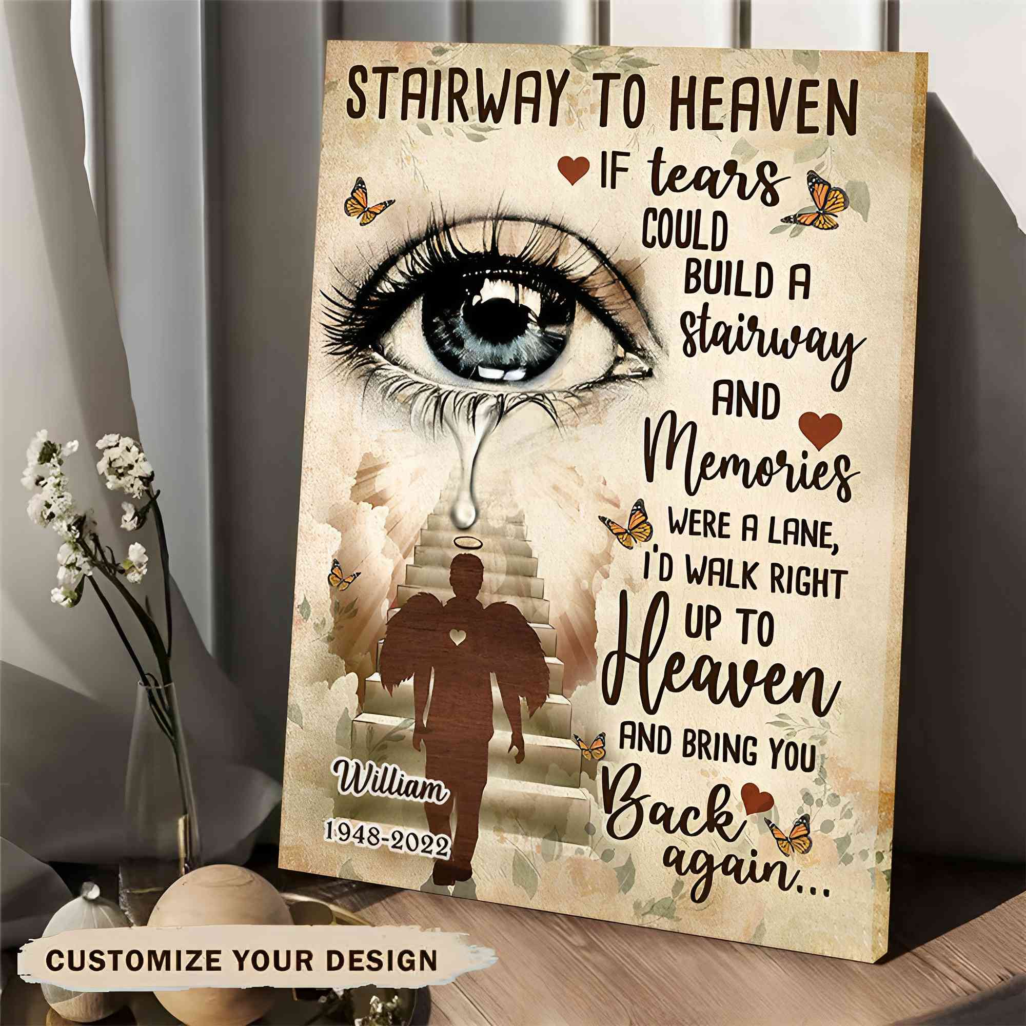 Stairway To Heaven Memorial Personalized Canvas