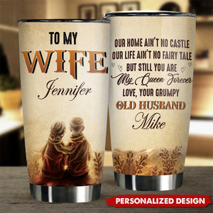 You Are My Queen Forever-Personalized Couple Tumbler Cup