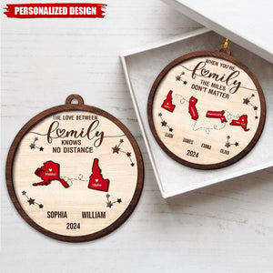 Heartwarming 2-Layered Wooden Personalized Family Christmas Ornament