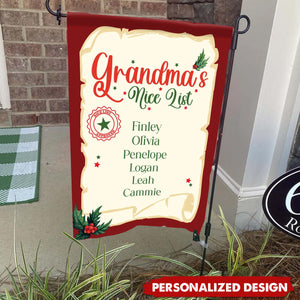 Little Nice List Christmas Gifts Custom Name Personalized Garden Flag