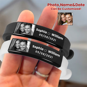 Upload Photo Personalized Man Adjustable Bracelet