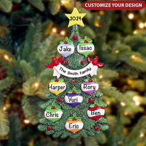 Personalized Customized Family Christmas Tree Ornament