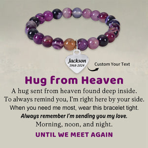 Personalized Custom Name&Date Gemstone Memorial Bracelet