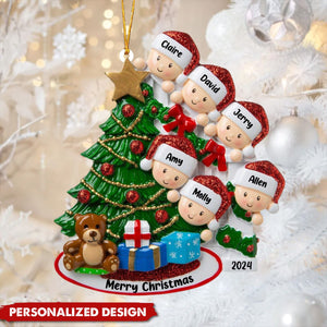 Happy Family Christmas Tree Name Customized Home Orament Gift