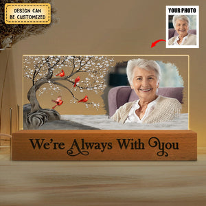 Custom Photo I'm Always With You Family Memorial - Personalized Rectangle LED Light