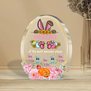 Grandma Mom Of The Most Awesome Kid - Personalized Easter Day Plaque