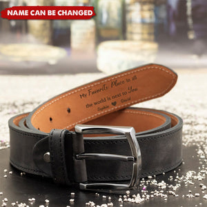 I'm Yours No Returns Or Refunds - Personalized Engraved Leather Belt