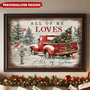 Customized Christmas Gifts for Couples Newlyweds Gifts Canvas Wall Art