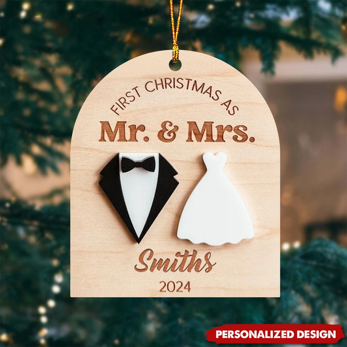 Our First Christmas As Mr&Mrs-Personalized Ornament- Gift For Lover