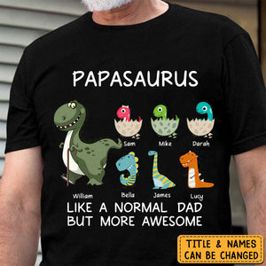 Personalized Grandpasaurus Dinosaur Father's Day Gift Shirt