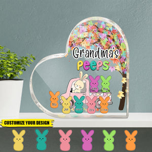 Grandma's Peeps-Personalized Rabbit Family Acrylic Plaque