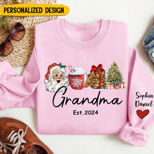 Grandma Est With Kids Personalized Christmas Sweatshirt